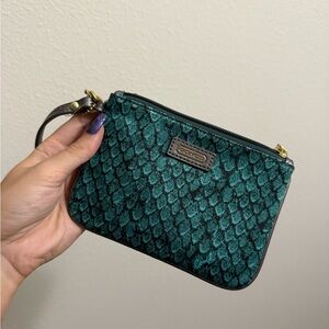 Coach Green Wristlet
